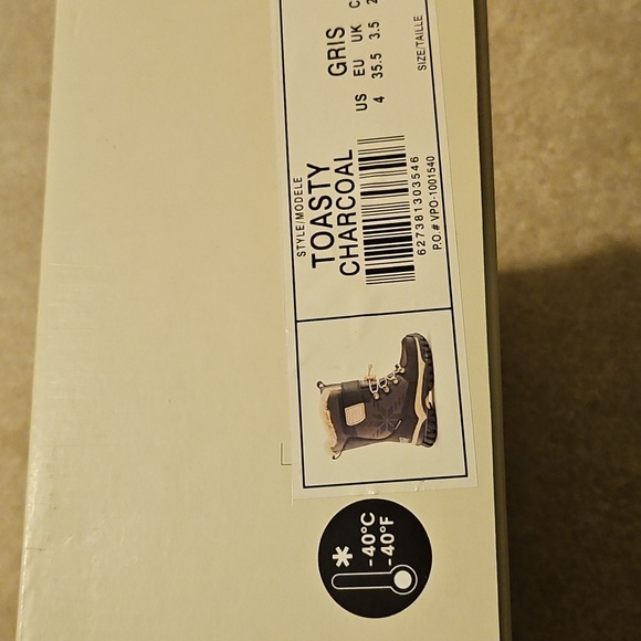 💯Auth Cougar Girls Toasty Black/Pink Snow Boots US4Y /Eu35.5 - Picture 9 of 13